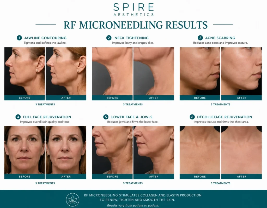RF Microneedling Skin tightening Oxford results