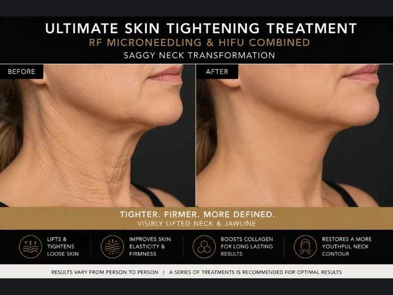 before and after Ultimate skin tightening treatment Oxford