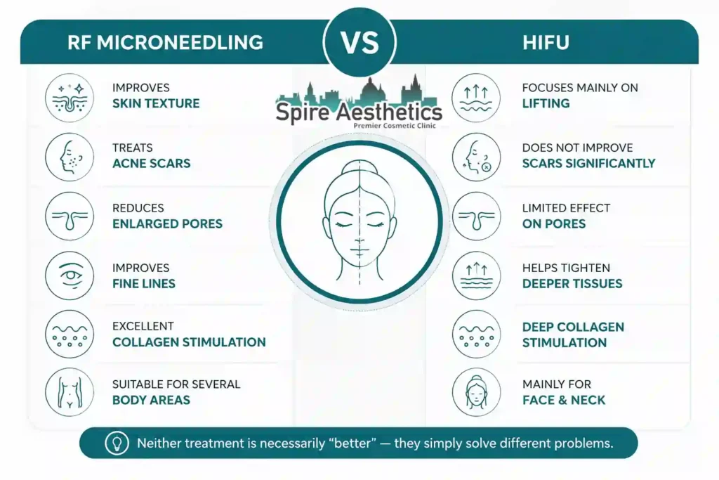 RF Microneedling vs HIFU: Which Treatment Gives Better Results Oxford?